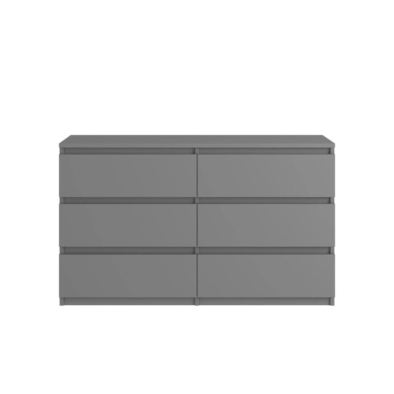 6-Drawer Modern Dresser Storage Chest with Decorative Handles
