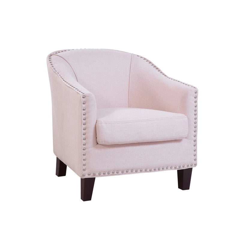Accent Chair with Nailhead Trim and Tapered Espresso Legs