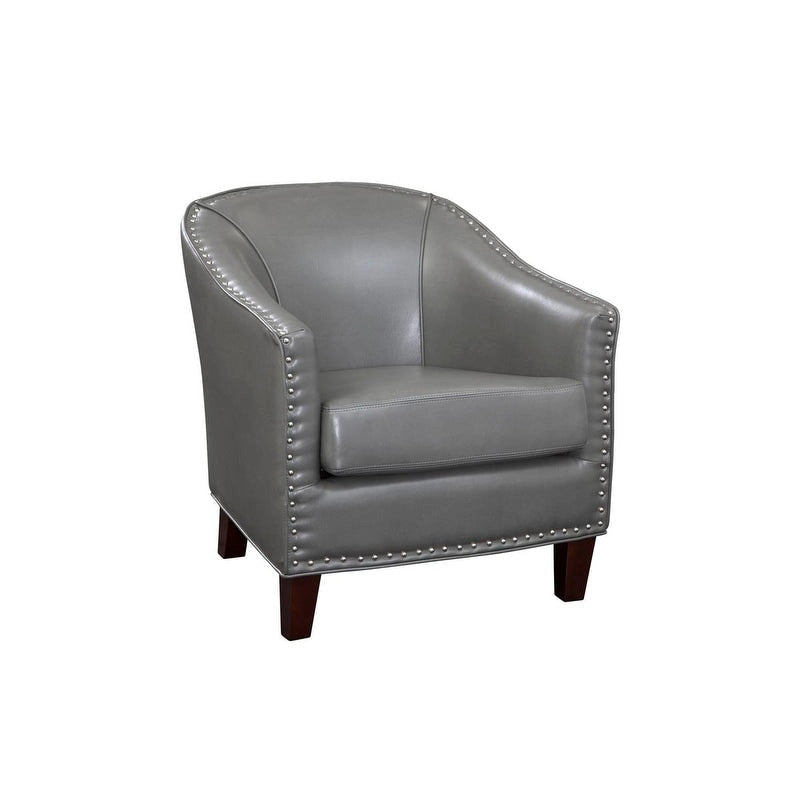Accent Chair with Nailhead Trim and Tapered Espresso Legs