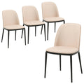 Upholstered Velvet Dining Side Chair with Steel Frame Mid-Century Modern