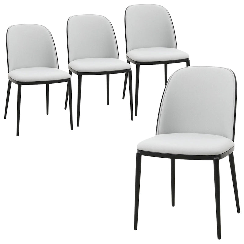 Upholstered Velvet Dining Side Chair with Steel Frame Mid-Century Modern