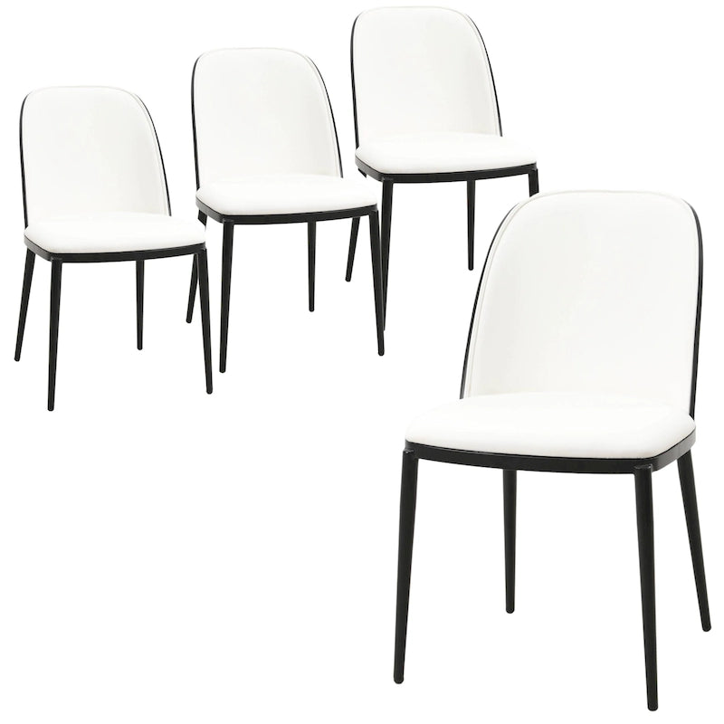 Upholstered Velvet Dining Side Chair with Steel Frame Mid-Century Modern