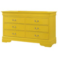 6-Drawer Bedroom Dresser Wood Veneer Traditional Style Multi-Color