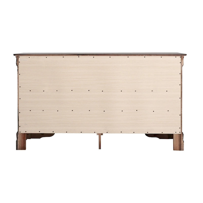 6-Drawer Bedroom Dresser Wood Veneer Traditional Style Multi-Color