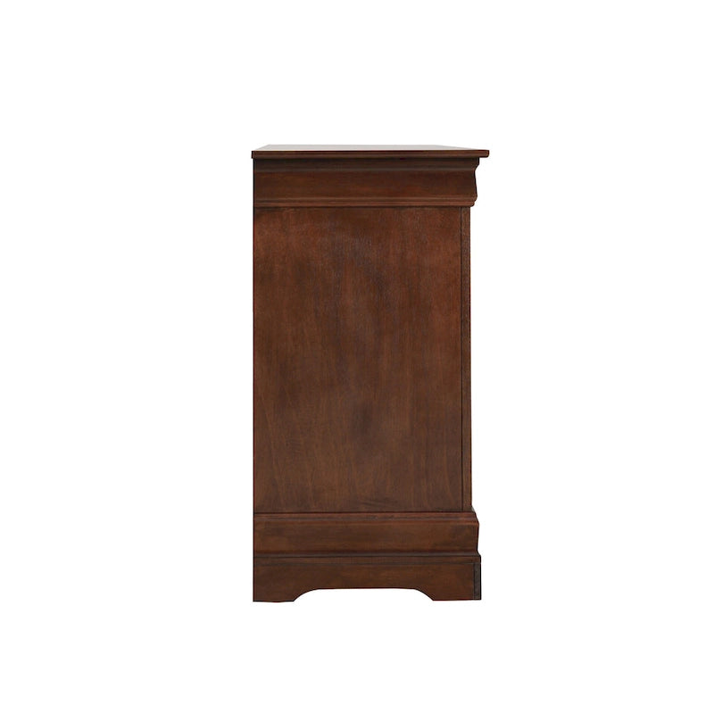 6-Drawer Bedroom Dresser Wood Veneer Traditional Style Multi-Color