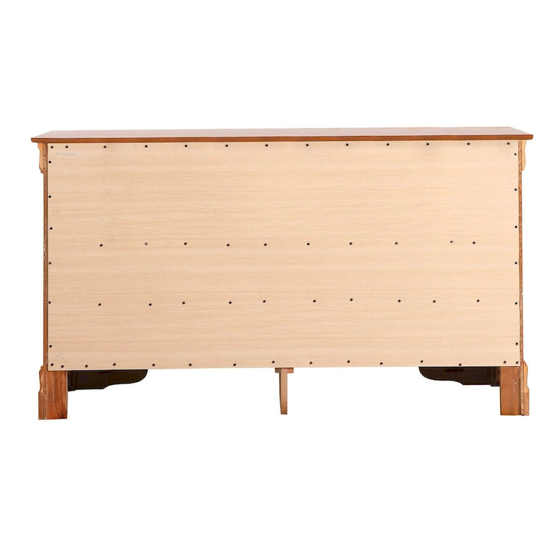 6-Drawer Bedroom Dresser Wood Veneer Traditional Style Multi-Color