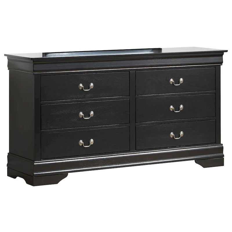 6-Drawer Bedroom Dresser Wood Veneer Traditional Style Multi-Color