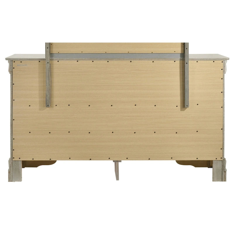 6-Drawer Bedroom Dresser Wood Veneer Traditional Style Multi-Color
