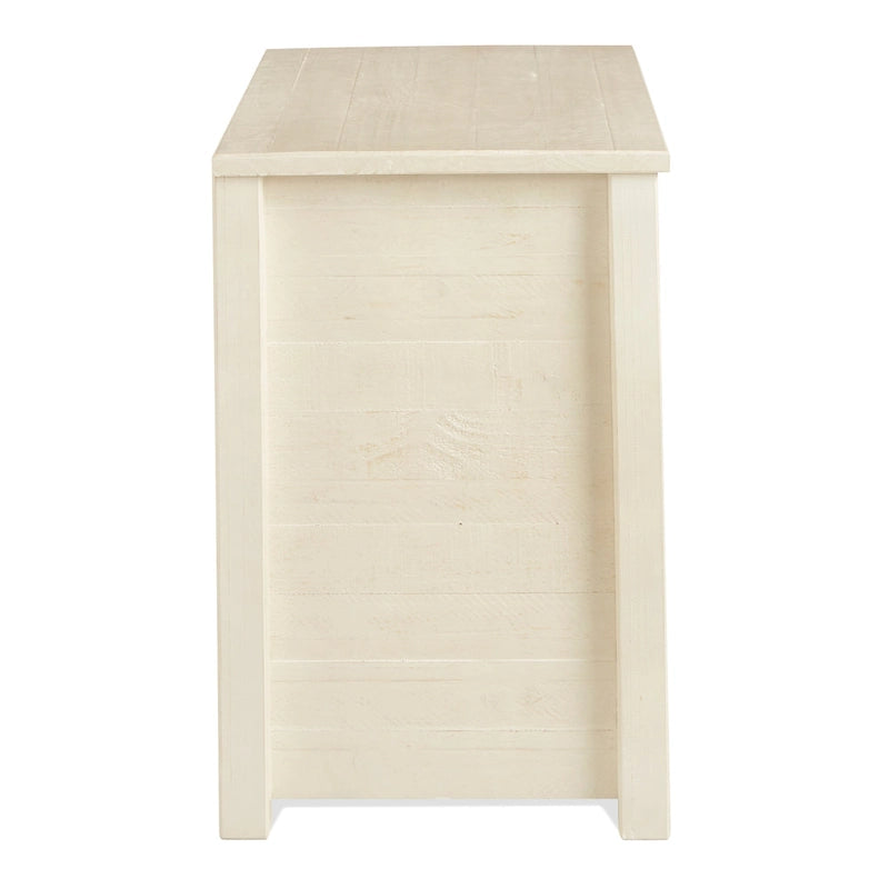 3-Drawer Solid Wood Nightstand with Antique Finish and Metal Pulls