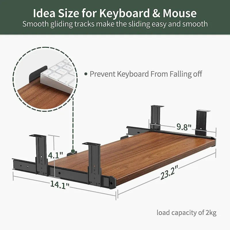 Electric Height Adjustable Standing Desk with Keyboard Tray and Hooks White