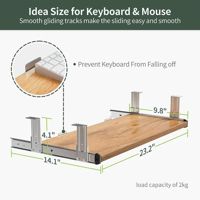Electric Height Adjustable Standing Desk with Keyboard Tray and Hooks White