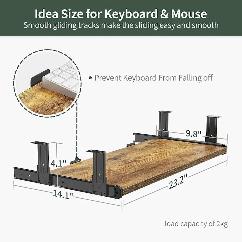 Electric Height Adjustable Standing Desk with Keyboard Tray and Hooks White