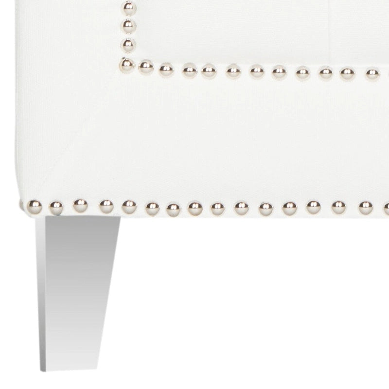 Glamorous Cotton Club Chair with Silver Nail Heads and Clear Acrylic Legs
