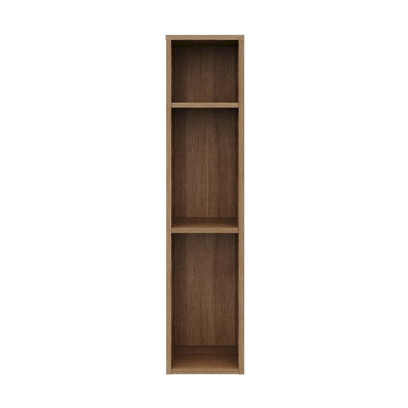 Modern Oak Storage Headboard with Side Shelves Natural Blonde Brown
