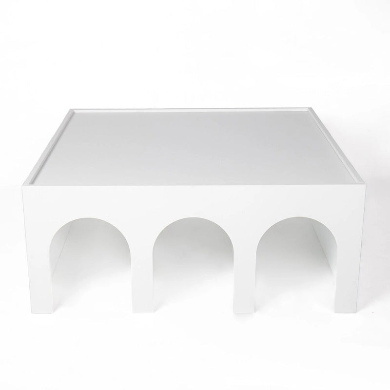 4-Tier White Curved Bookshelf Minimalist Storage Display Organizer