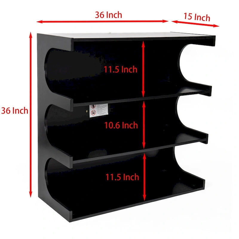4-Tier White Curved Bookshelf Minimalist Storage Display Organizer